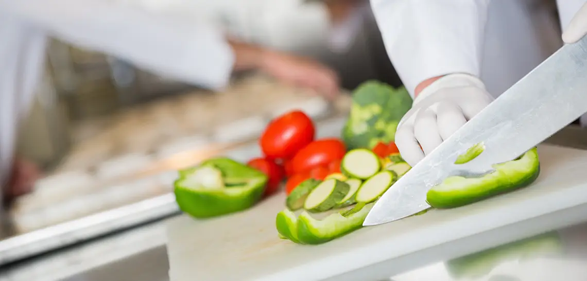 Cutting peppers