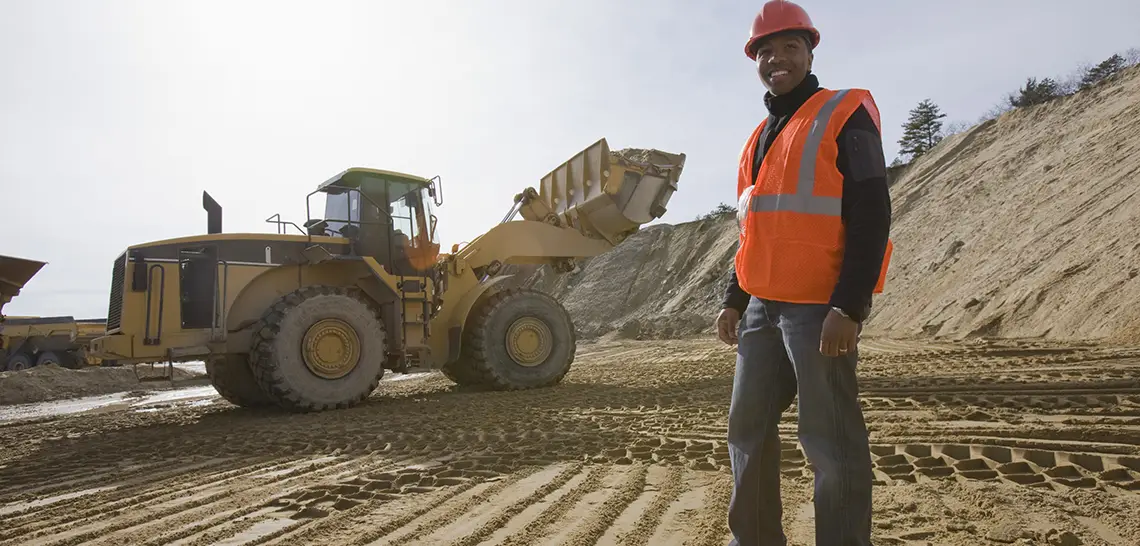 osha construction site with worker